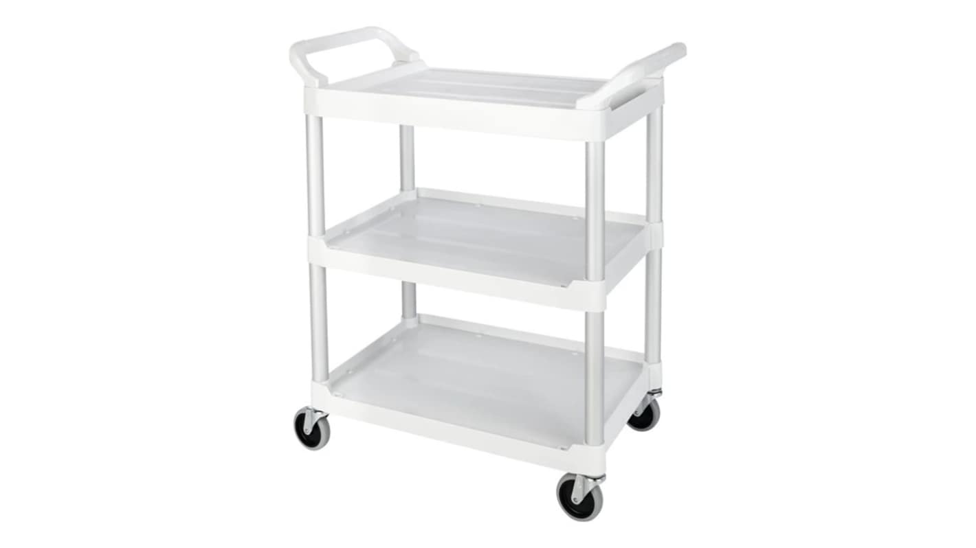Rubbermaid Commercial Products 3 Shelf Cart Trolley, 854.2 x 473.2mm, 200lb Load