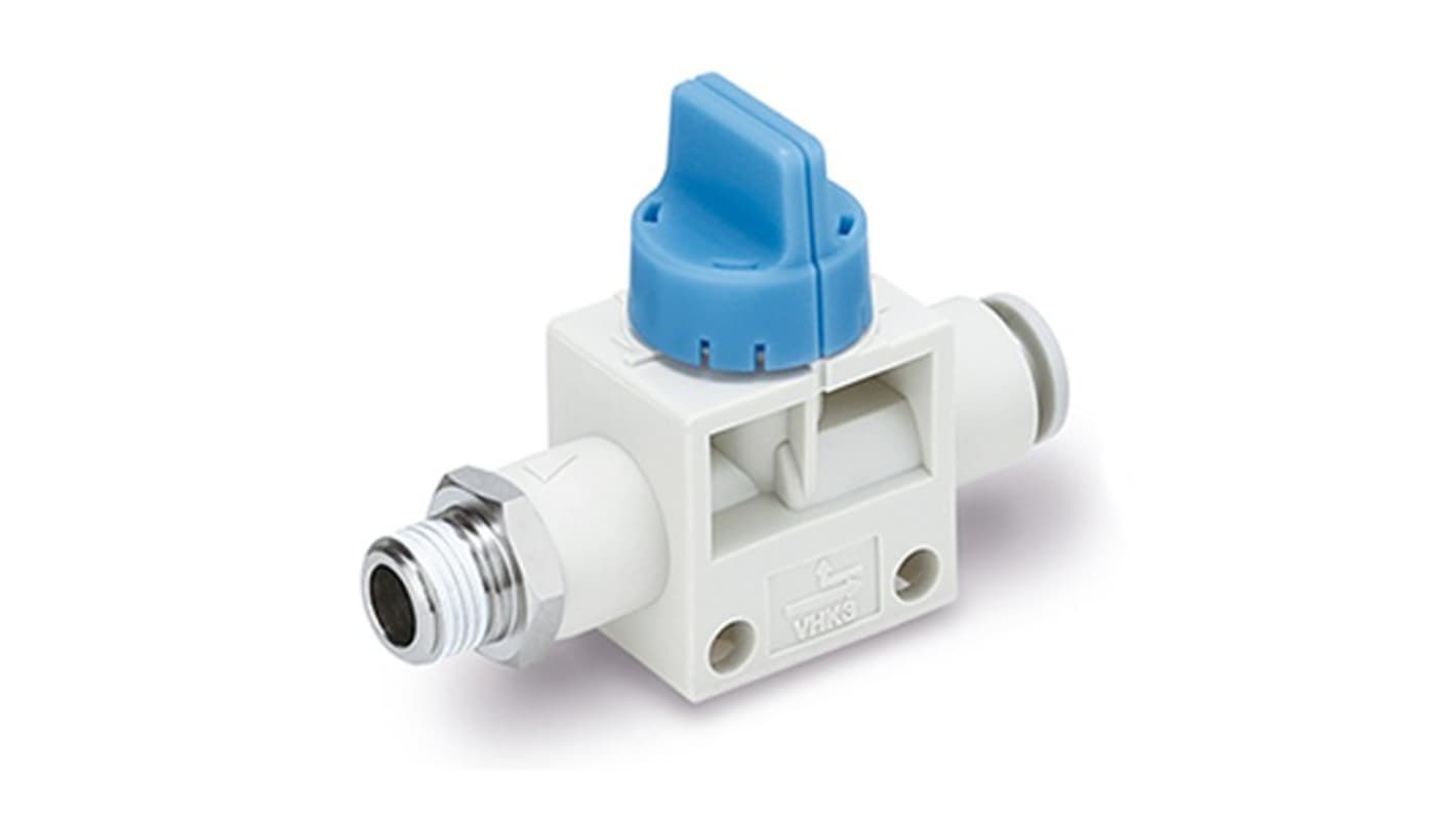 SMC Finger Valve Air Operated Pneumatic Manual Control Valve VHK Series, Rc 1/4, 1/4mm, VHK3A-02S-08F
