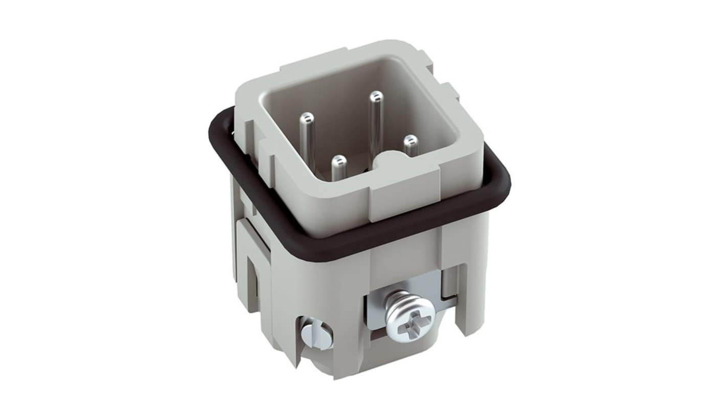 RS PRO Heavy Duty Power Connector, 10A, Male, 4 Contacts