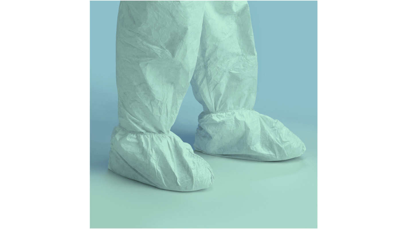 DuPont White Anti-Slip Shoe Cover, 42 → 46