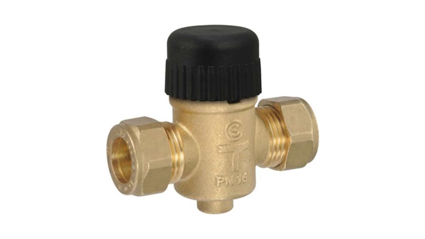 Schneider Electric Brass Globe Valve VZ208C-15BP01, Compression 255.1 kPa