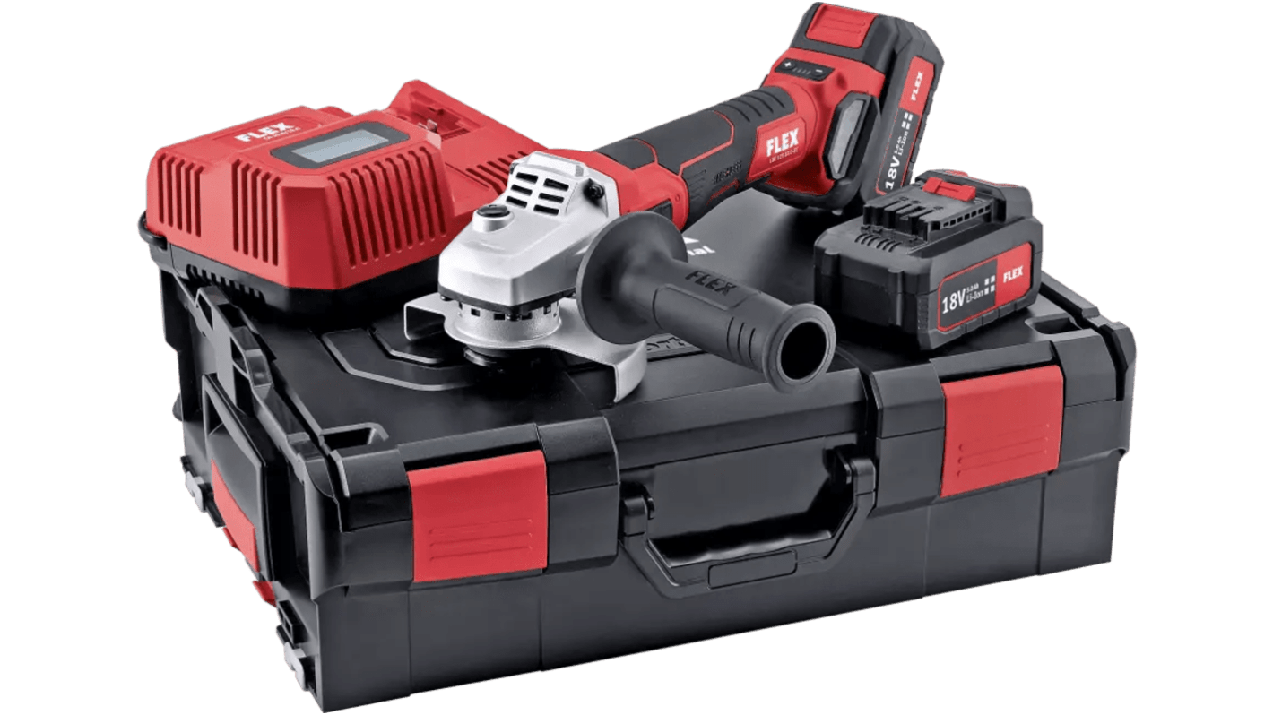 FLEX FEMA 无刷砂轮机, 125mm盘直径, 18V, 9000rpm, 499323