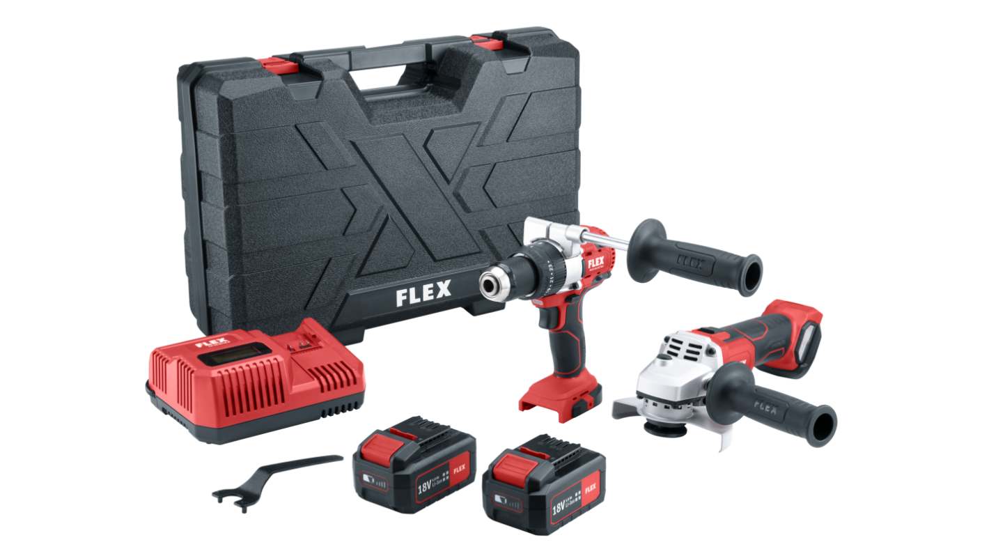 FLEX 516198 - Cordless 18V Impact Driver with 2 x 5Ah Batteries Includes Charger Cordless