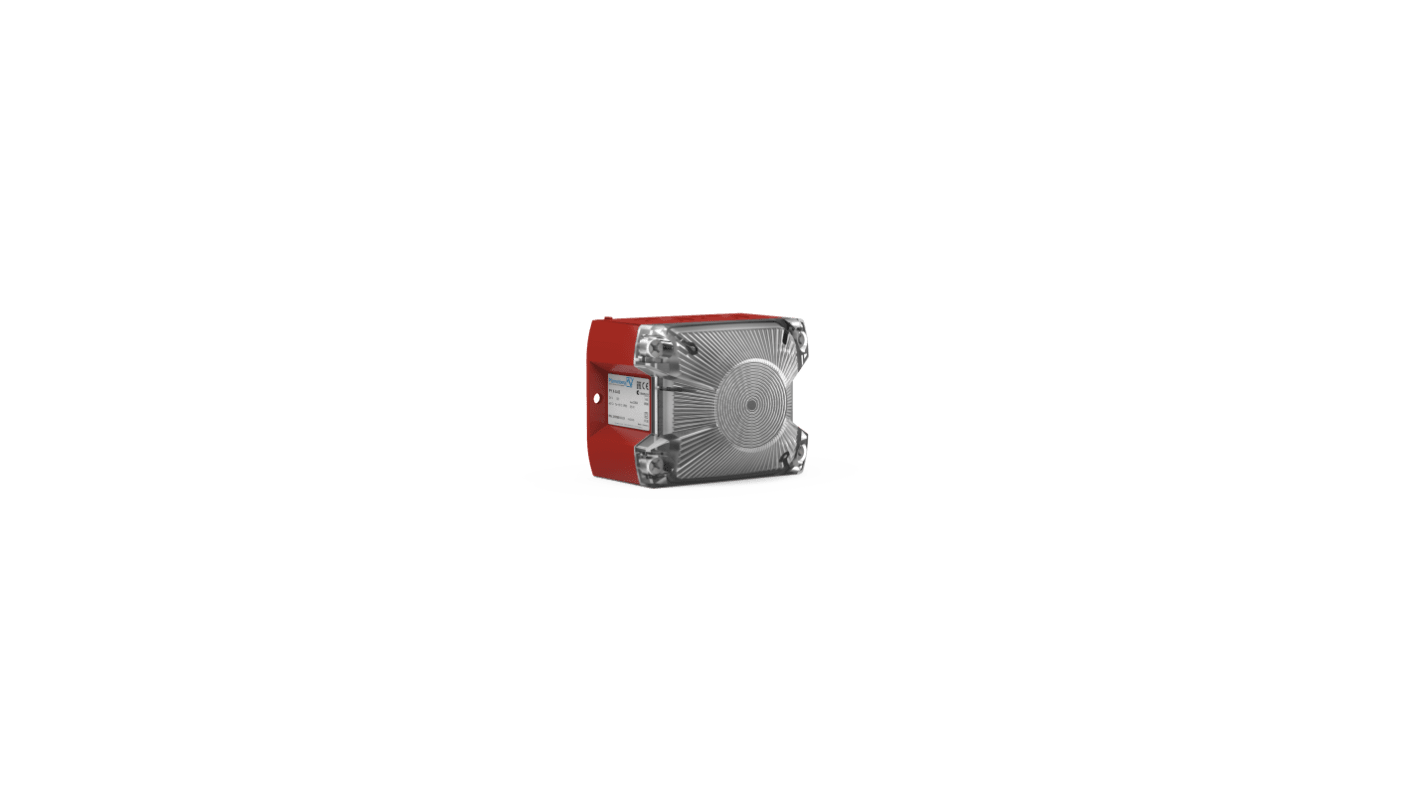Pfannenberg PY X-S-05 Series Clear Flashing Beacon, 24 V dc, Panel Mount, Xenon Bulb, IP66