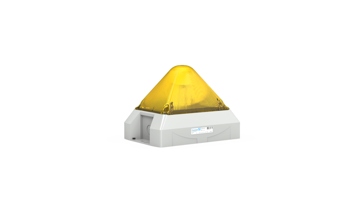 Pfannenberg 黄色闪光LED警示灯, 230V ac, 免费安装, IP66