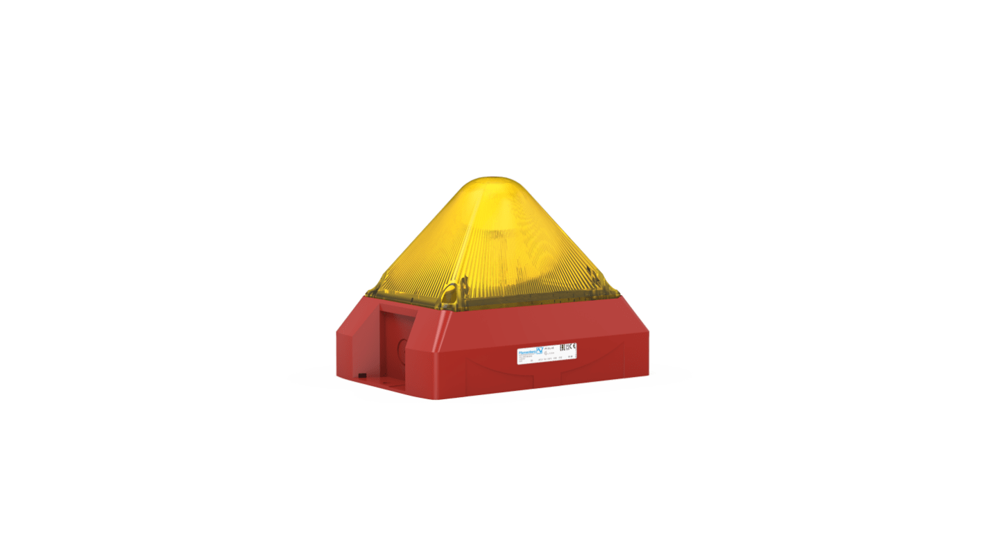 Pfannenberg 黄色闪光LED警示灯, 230V ac, 免费安装, IP66