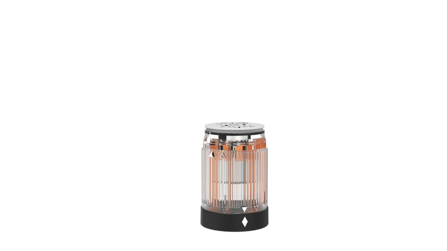 Pfannenberg BR 50 Series Clear Flashing Effect Signal Tower for Use with PY X-L-15, 24 V ac/dc, LED Bulb, AC/DC, IP54