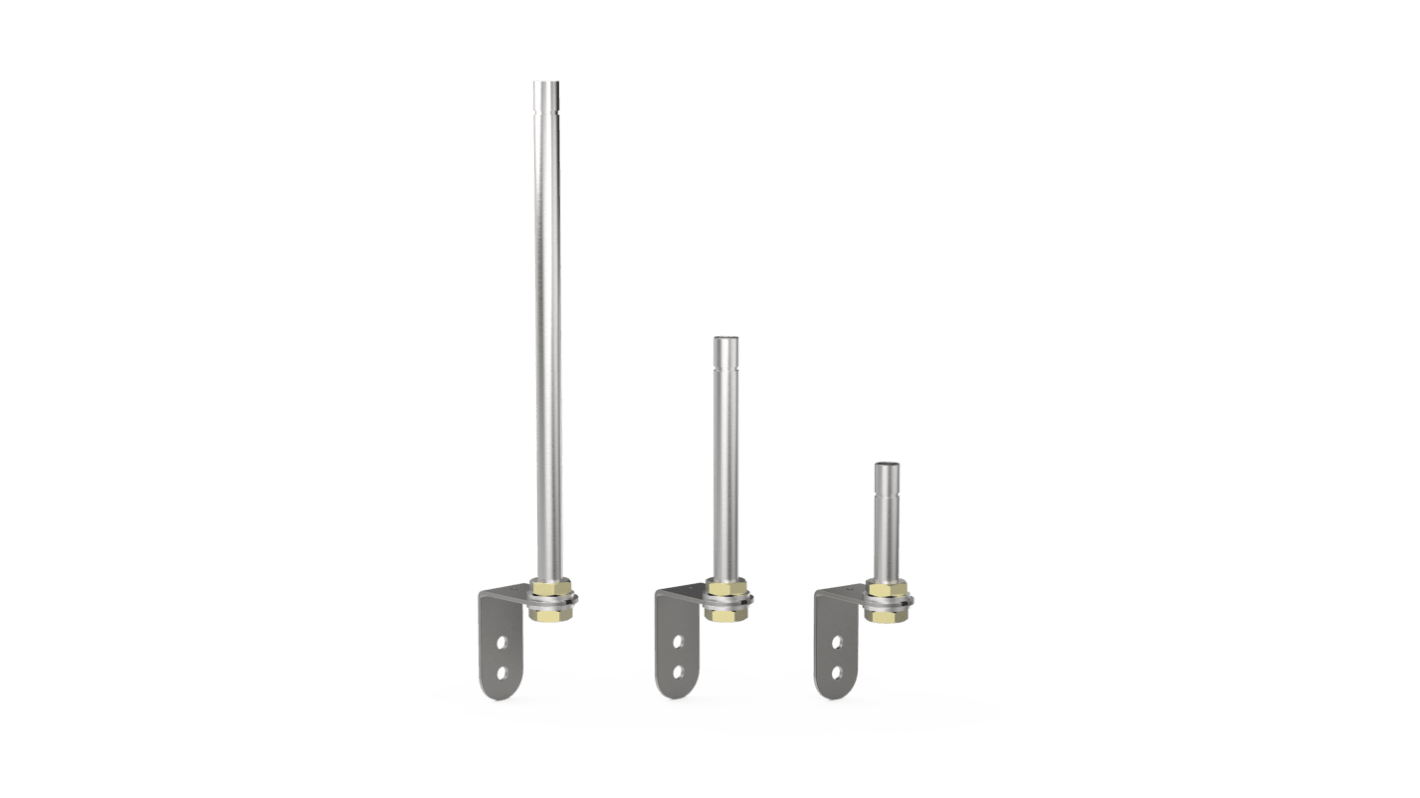 Pfannenberg BR 50 Series Red Flashing Effect Mounting Base with Tube for Use with Signal Tower, 230 V, LED Bulb, IP54