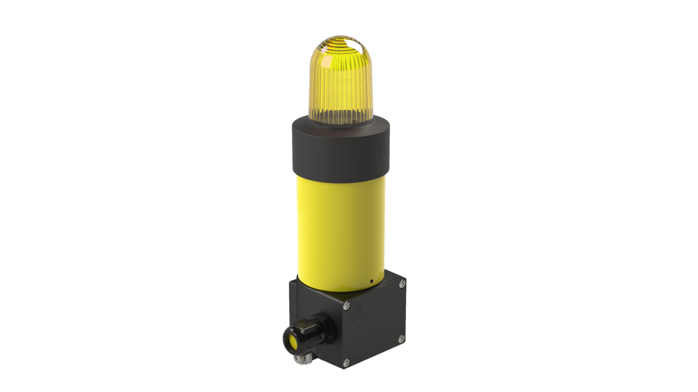 Pfannenberg CWB-ATEX Series Yellow Flashing Effect Signal Tower for Use with BR50, 12 → 48 V ac/dc, 24 →