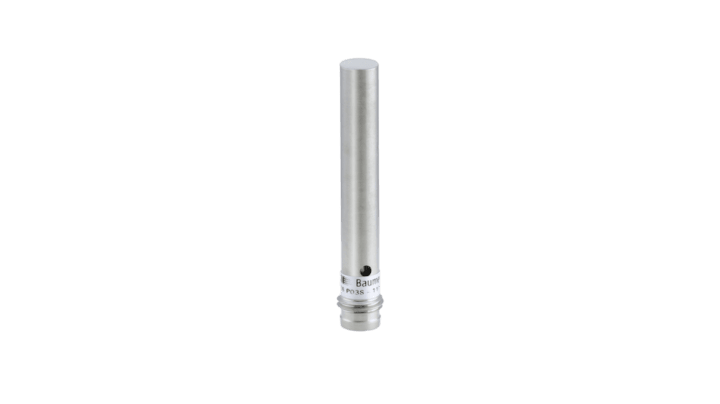 Baumer Proximity Barrel Proximity Sensor, M8, 2 mm Detection, PNP NO, 6 → 36 V
