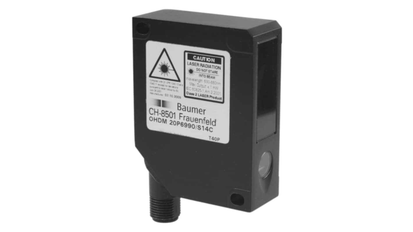 Baumer Background Suppression Photoelectric Sensor, Rectangular Sensor, 210 → 1500 mm Detection Range