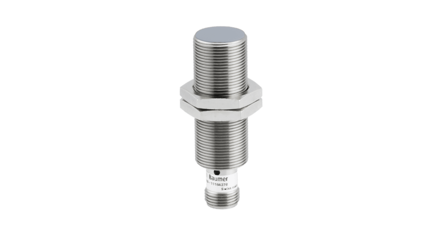 Baumer Proximity Threaded Barrel Proximity Sensor, M12, 0 → 8 mm Detection 0-10 V, 6 → 30 V