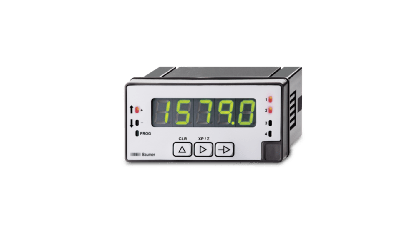 Baumer NE1218 LED Display Digital Panel Multi-Function Meter for Frequency, Speed, 48mm x 96mm