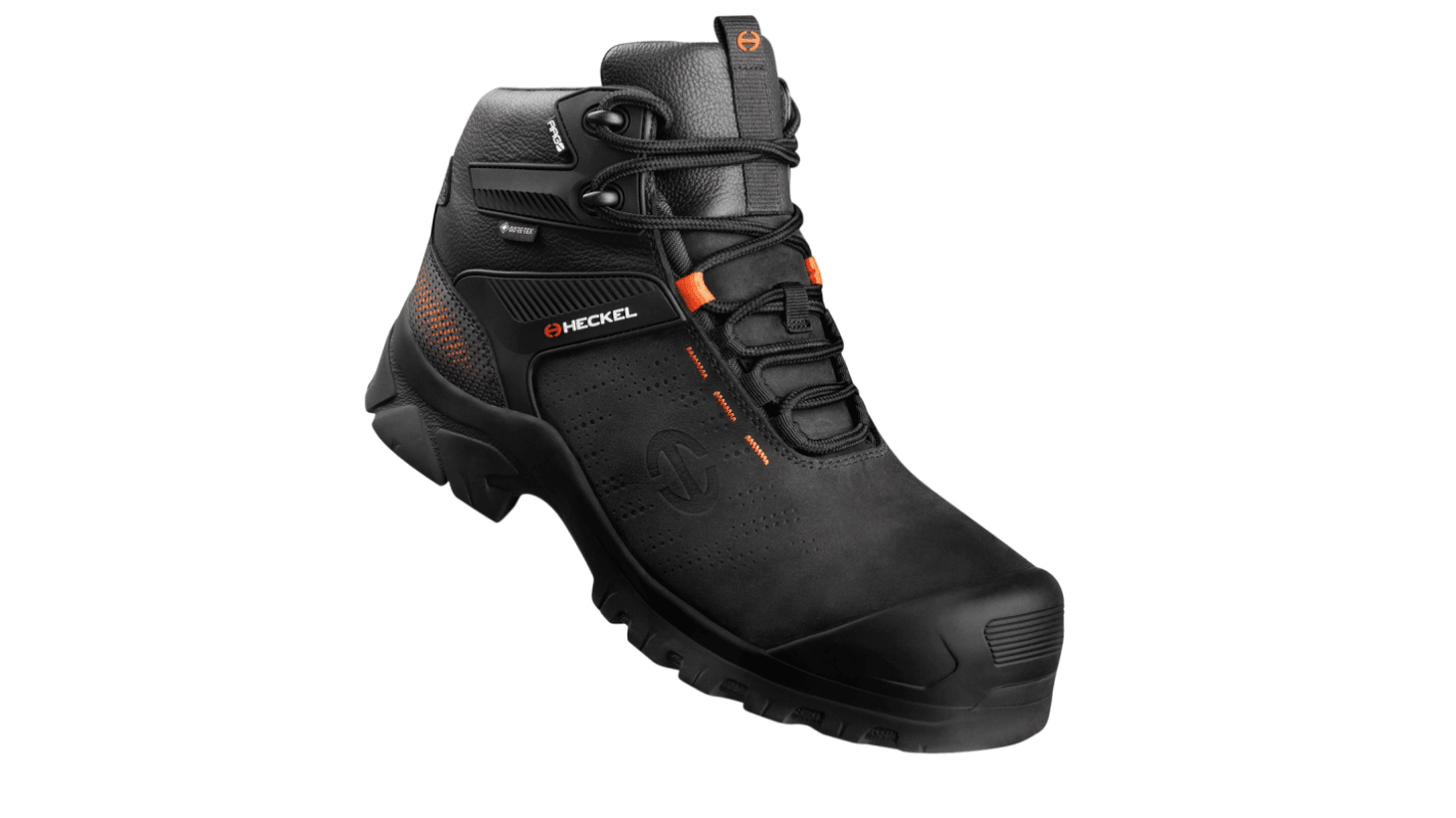 Heckel 67643 Black Composite Toe Capped Unisex Safety Boots, UK 8, EU 42