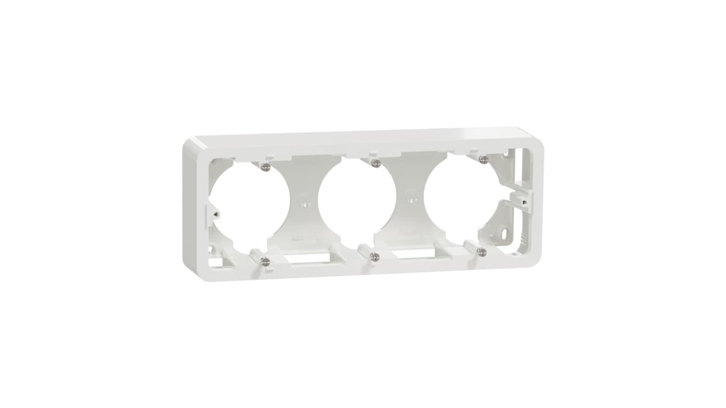 Schneider Electric 三位底盒, 表面安装, IP20, 229 x 87mm, 白色, Unica系列