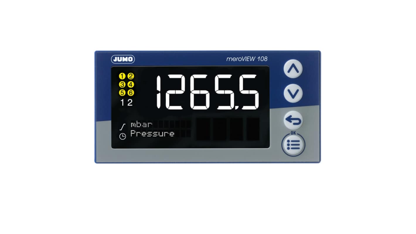 Jumo 703052 DIN Rail Temperature Control Module, 45 x 45mm 2 Input, 2 Output Digital, 240 V Supply Voltage Controller