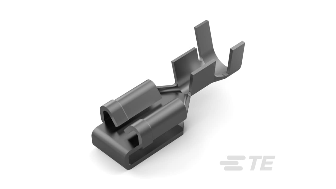TE Connectivity, FASTON 187 Receptacle Splice Connector, Grey, Uninsulated, Tin 18 → 14 AWG