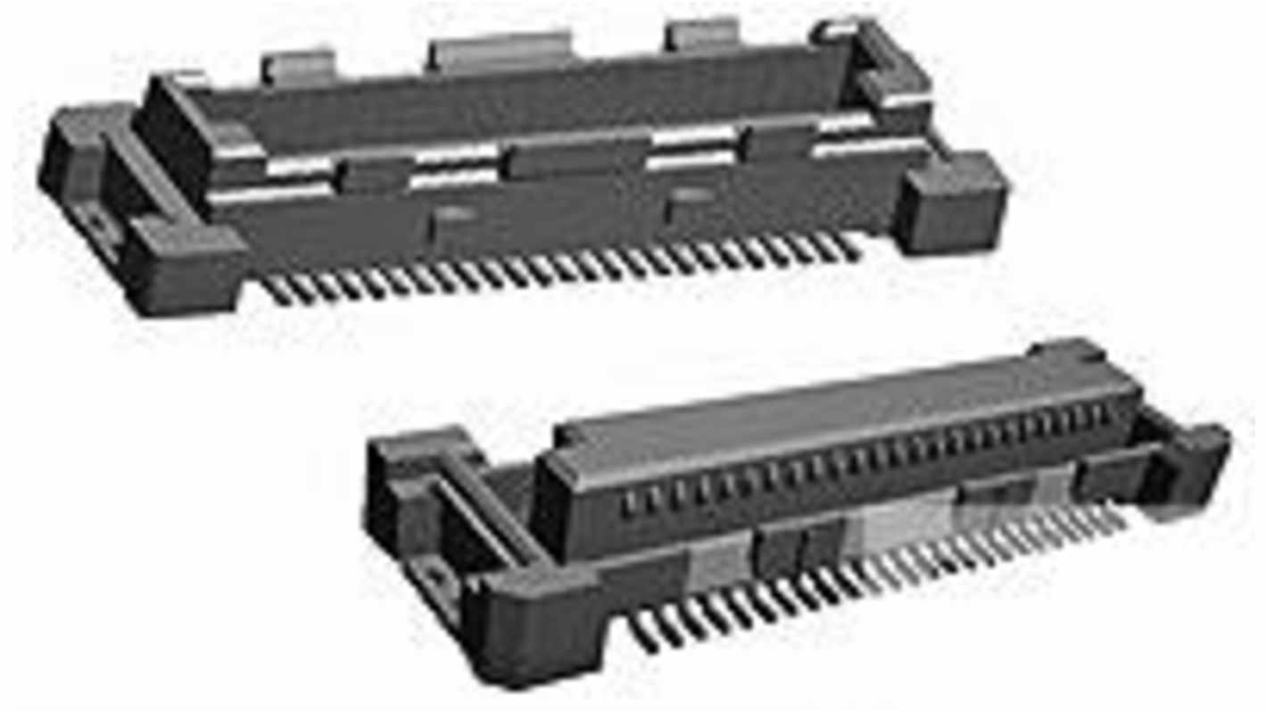 TE Connectivity AMP LATCH Series Vertical Surface Mount PCB Header, 280 Contact(s), 0.6mm Pitch, 2 Row(s), Shrouded