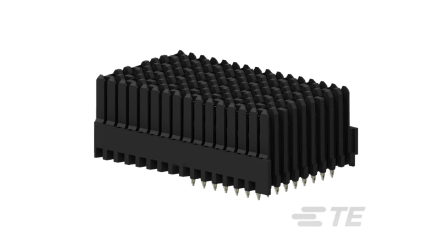 TE Connectivity MULTIGIG RT Series Vertical Board Mount PCB Header, 144 Contact(s), 1.8mm Pitch, 9 Row(s), Unshrouded