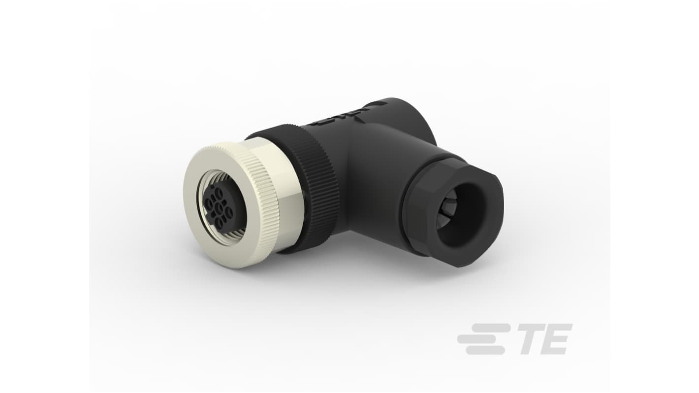 TE Connectivity Industrial Circular Connectors, 5 Contacts, Cable Mount, M12 Connector, Socket, Female, IP67,