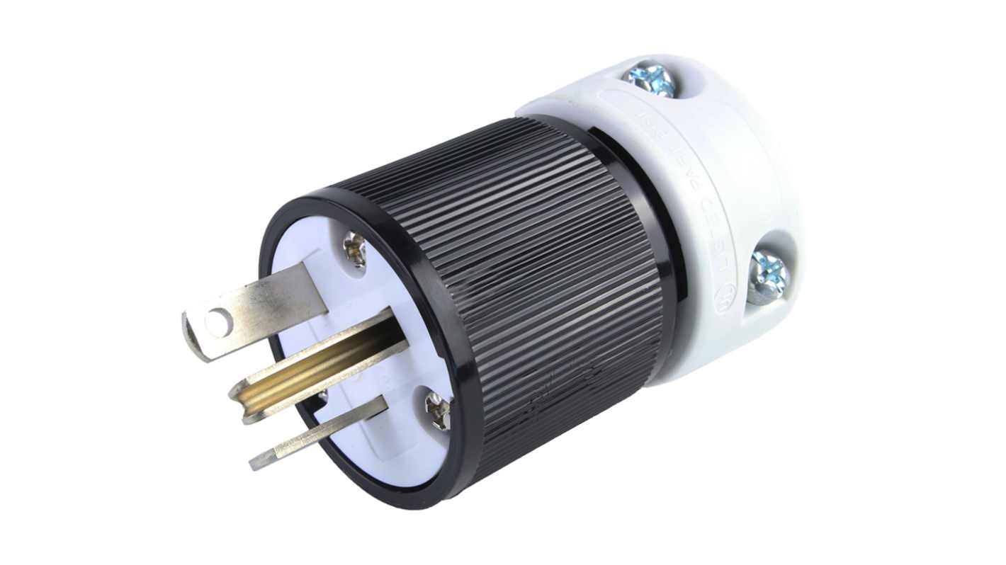 Molex Mains Connector, 20A Black, White, 125 V