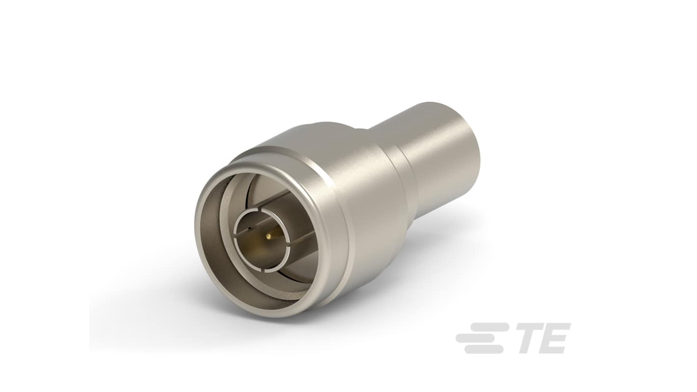 TE Connectivity 1-133 Series Plug Cable Circular Coaxial Connector, Crimp Termination, Straight Body