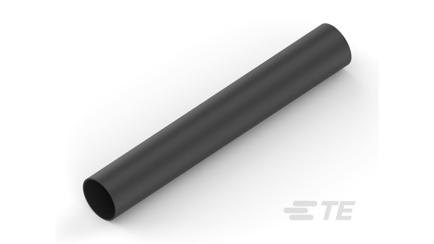 TE Connectivity Heat Shrink Tubing, Black 3.17mm Sleeve Dia. x 1220mm Length 3:1 Ratio, RAYCHEM Series