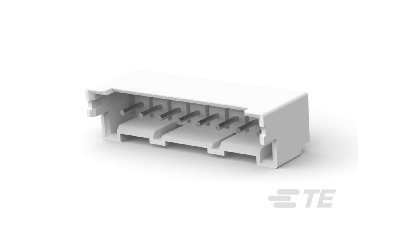 TE Connectivity Economy Power 2.5 Series Vertical Board Mount PCB Header, 8 Contact(s), 2.5mm Pitch, 1 Row(s), Shrouded