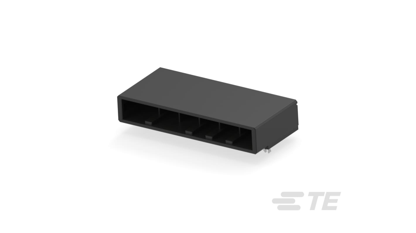 TE Connectivity Dynamic 5000 Series Series Horizontal Board Mount PCB Header, 6 Contact(s), 10.16mm Pitch, 1 Row(s),