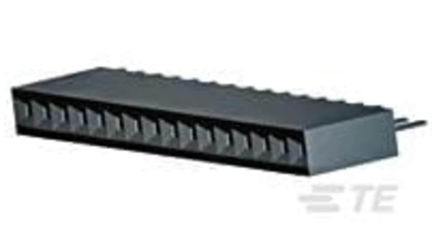 TE Connectivity AMPMODU Series Vertical Board Mount PCB Header, 16 Contact(s), 2.54mm Pitch, 1 Row(s), Shrouded