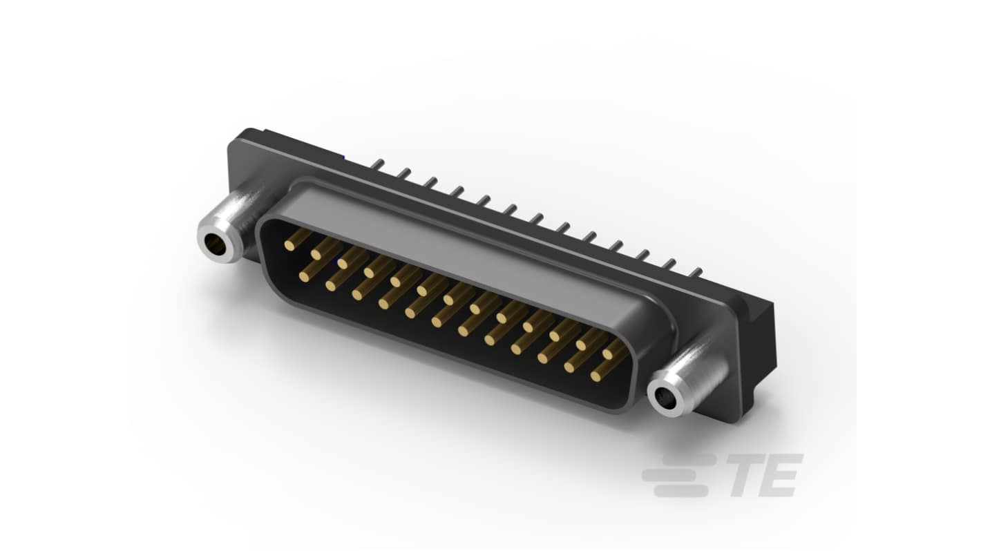 TE Connectivity 1-5745968-3 25 Way Vertical Board Mount D-sub Connector, 2.77mm Pitch