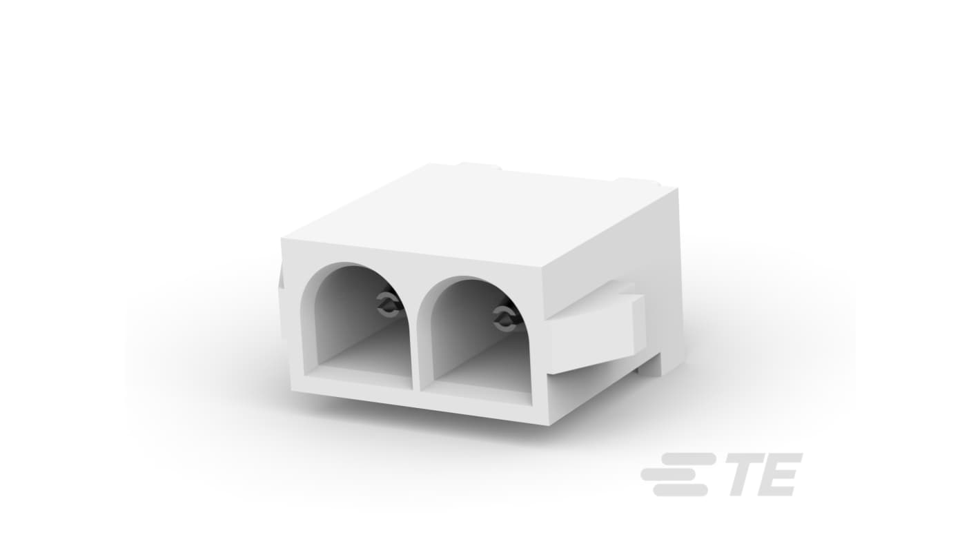 TE Connectivity MATE-N-LOK Series Vertical PCB Mount PCB Header, 2 Contact(s), 6.35mm Pitch, 1 Row(s), Shrouded
