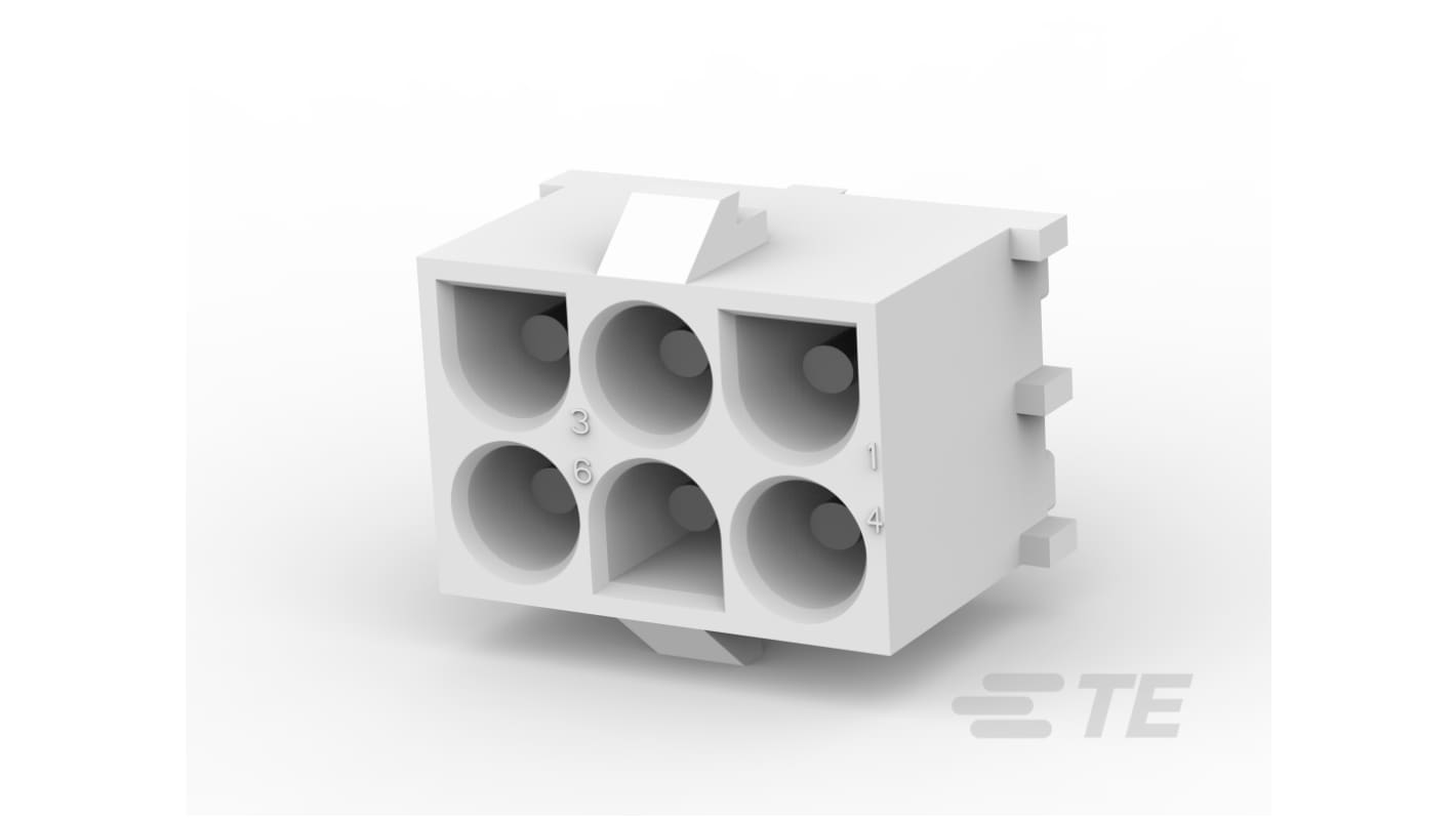 TE Connectivity AMPMODU Series Vertical Through Hole PCB Header, 20 Contact(s), 2mm Pitch, 2 Row(s), Shrouded