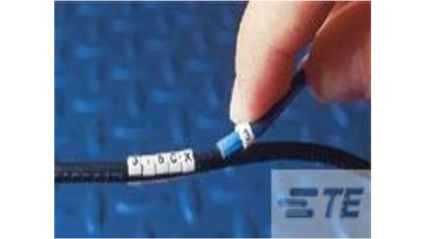TE Connectivity STD 01 Snap On Cable Markers, Yellow, Pre-printed "G", 1 – 1.4mm Cable, for Printed Markers, 1-1768041-9