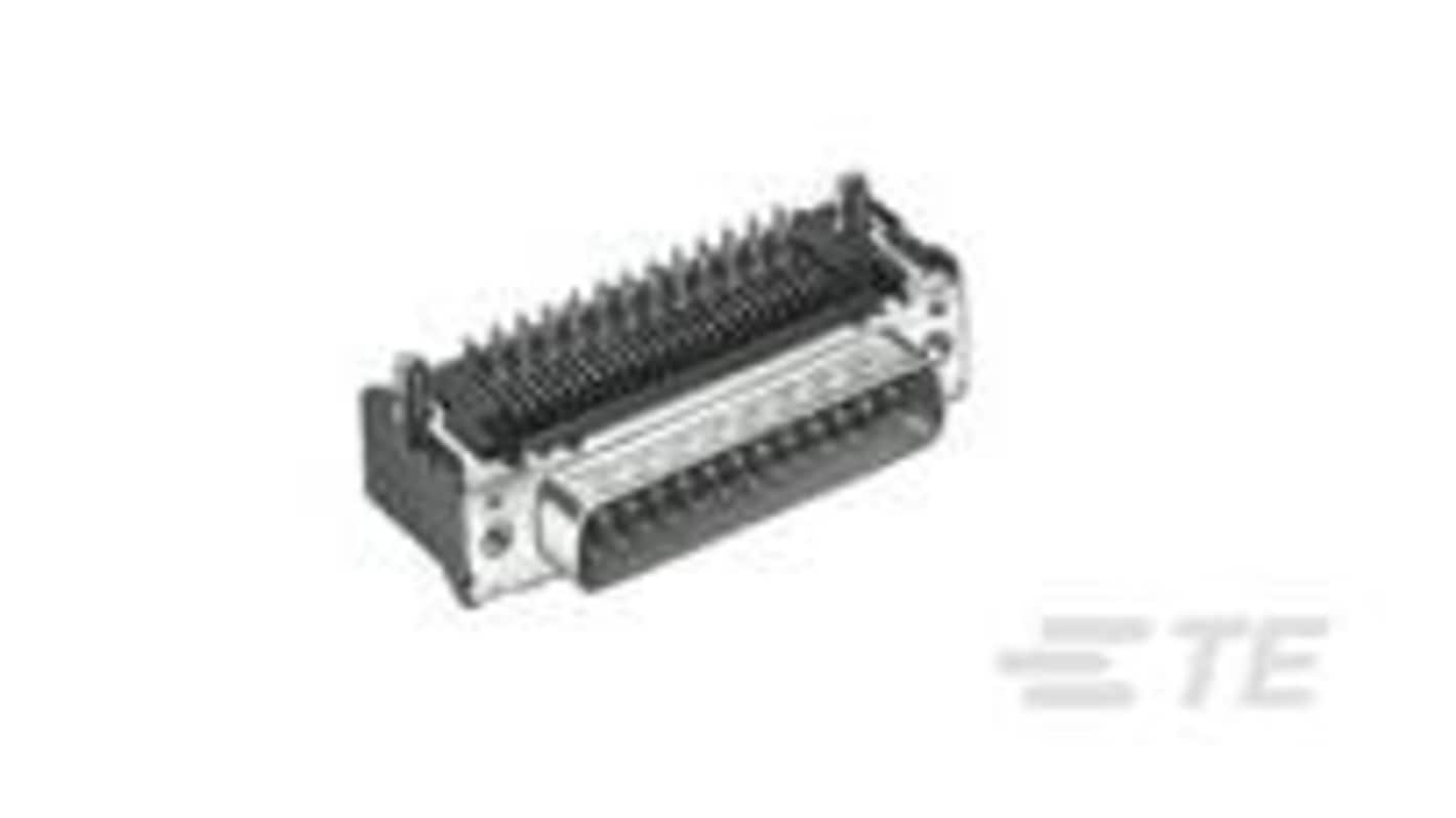 TE Connectivity 3-139 15 Way Right Angle Board Mount D-sub Connector Plug, 2.74mm Pitch, with Boardlock