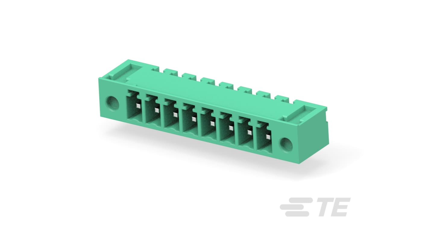 TE Connectivity, 3.81mm Pitch, Buchanan, 8 Way, Right Angled, Pluggable Terminal Block, Header, Board Mount, Solder,