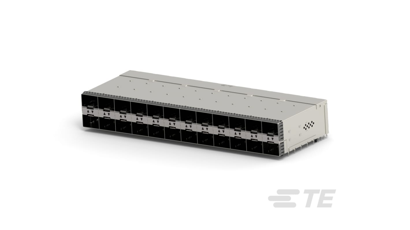 TE Connectivity zSFP+ Cage Assembly With Integrated Connector Receptacle 24-Port 20-Position, 2349201-7