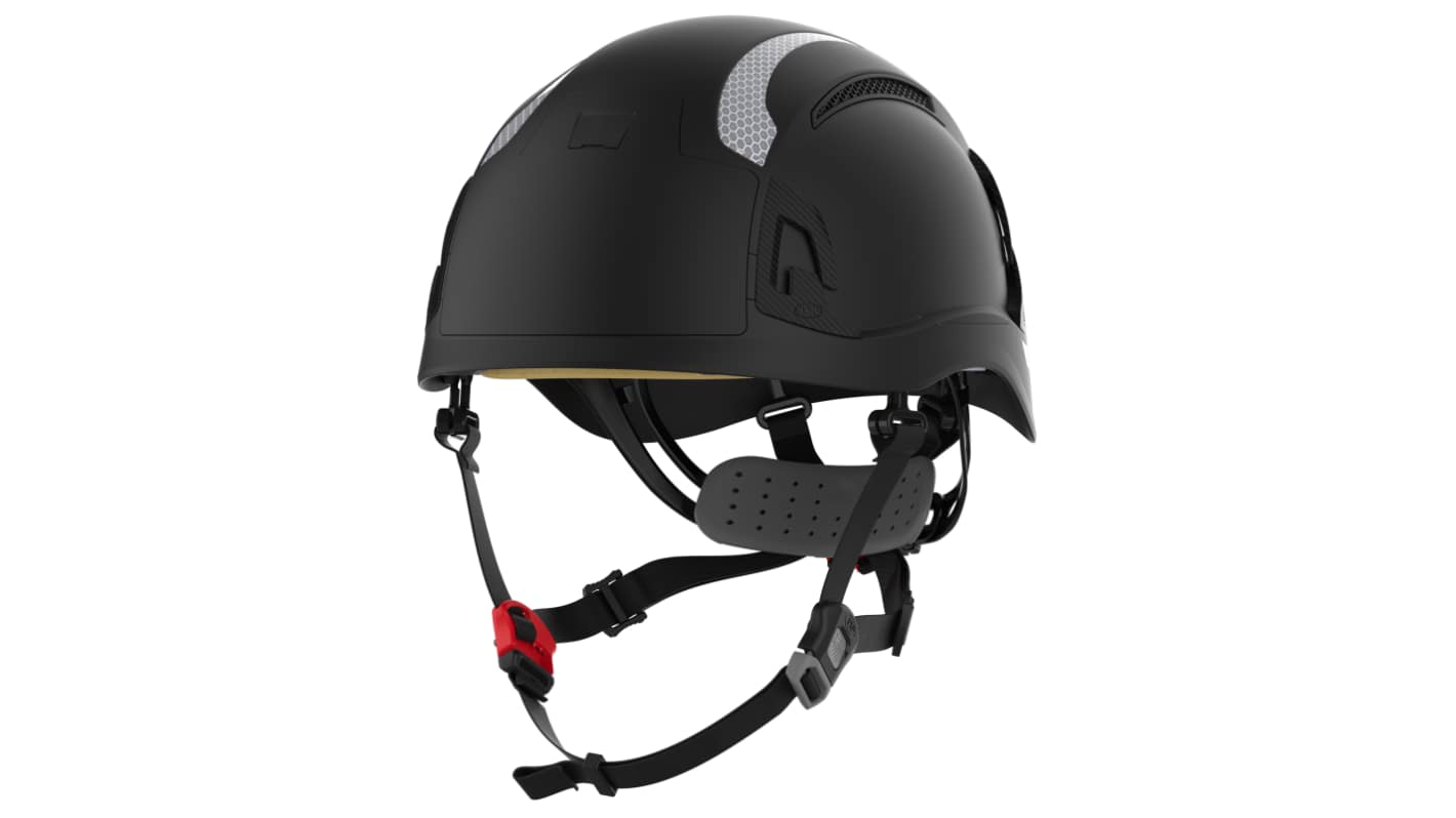 JSP EVO ALTA Black Hard Hats with Chin Strap, Ventilated