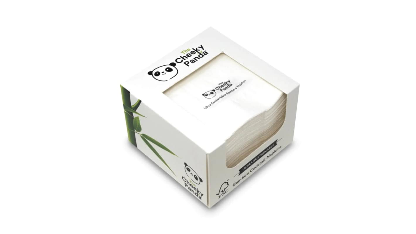The Cheeky Panda Ltd PFCNAPKX30 Dry Biodegradable Wipes, Box of 100, 250 x 250mm