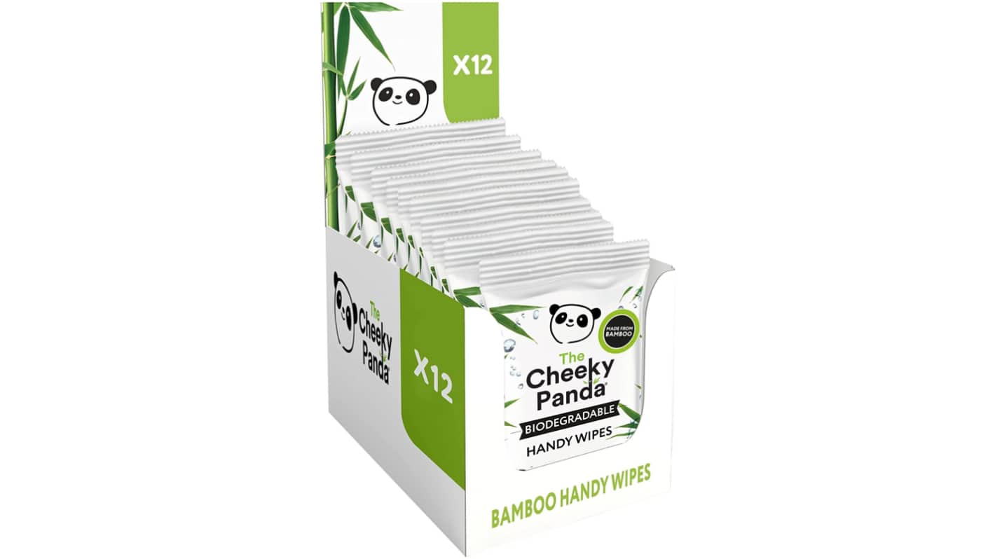 The Cheeky Panda Ltd 可生物降解擦拭巾, 155 x 195mm, 湿用, 盒装, 12片/包装
