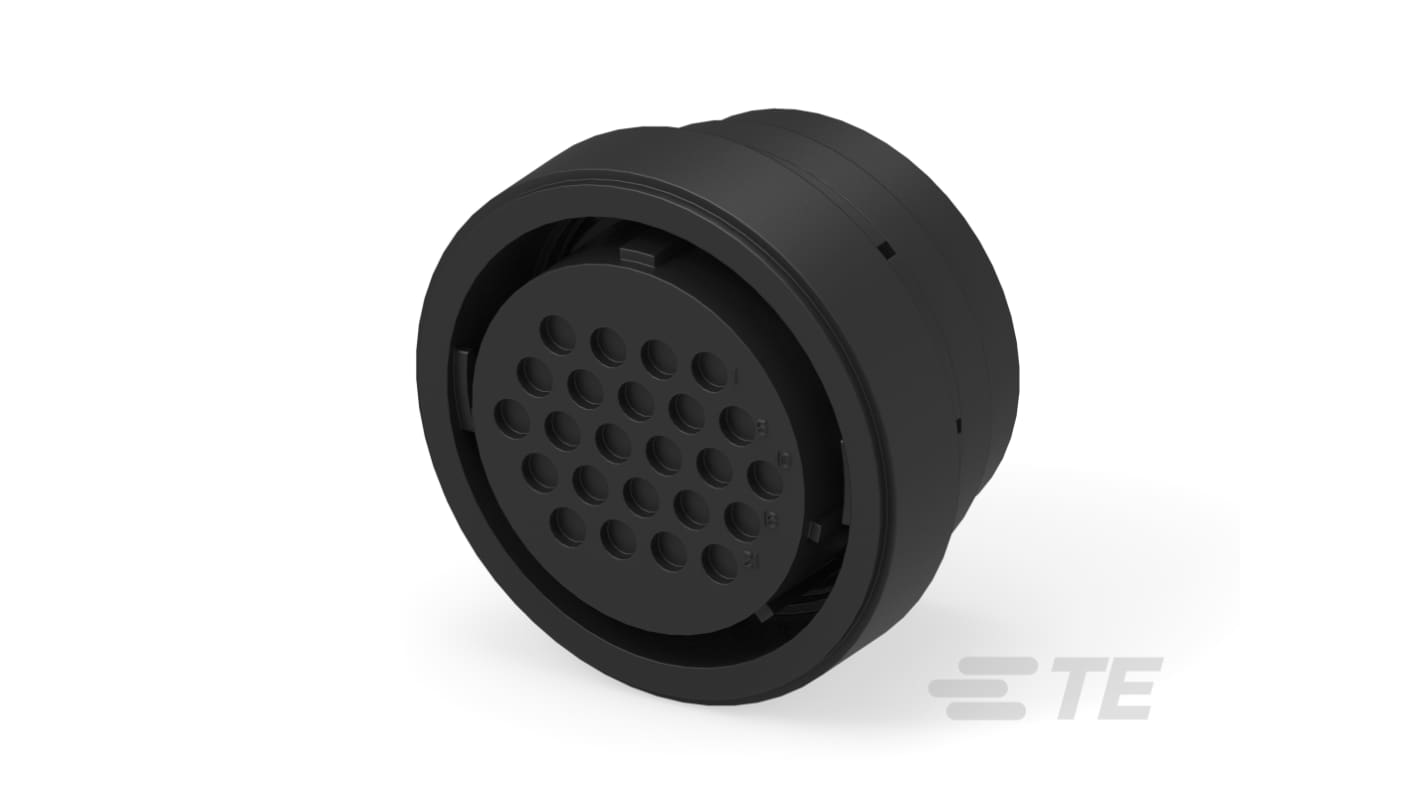 TE Connectivity 紧凑型电源连接器插头, 24, 600V, 电缆, 面板安装, 插入式、螺钉拧紧端接, 2068系列