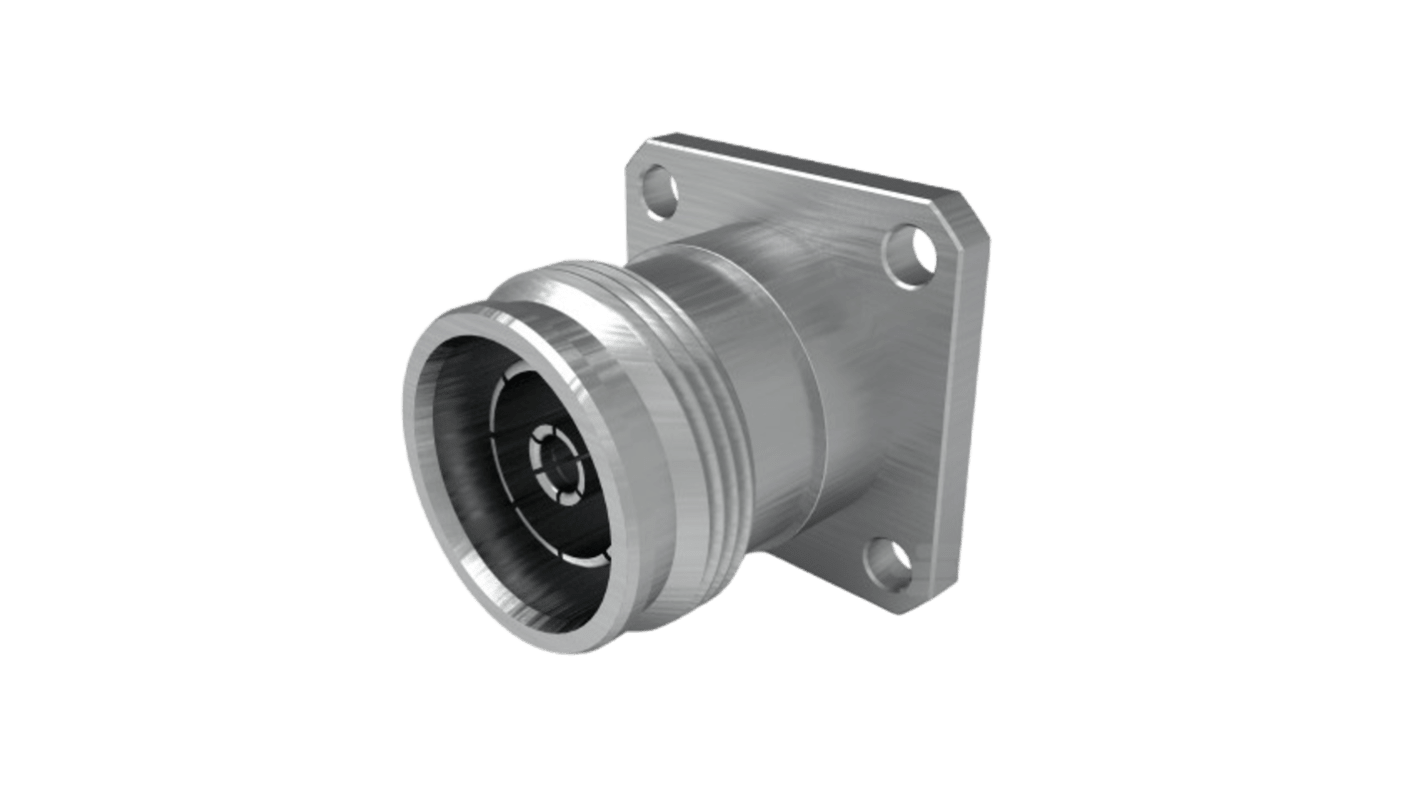 TE Connectivity 2081 Series, Plug Panel Mount 4.3-10 Connector, 50Ω, Solder Termination, Straight Body
