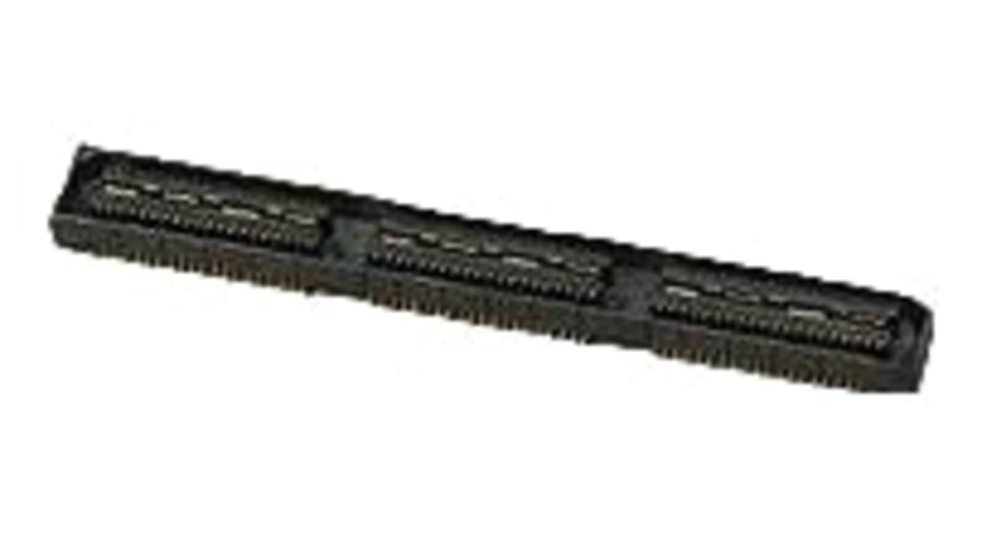 TE Connectivity MICTOR Series Vertical Board Mount PCB Header, 120 Contact(s), 0.8mm Pitch, Shrouded