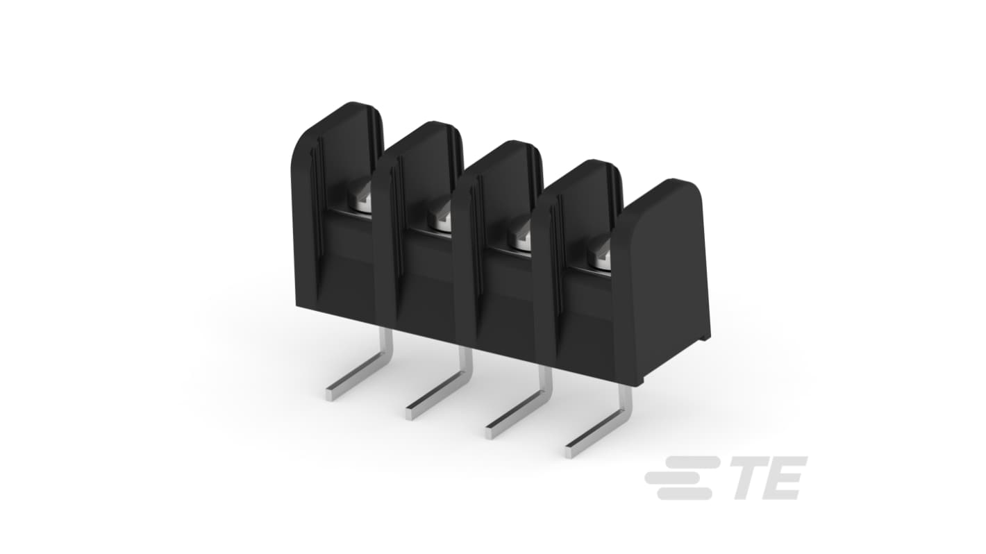 TE Connectivity Barrier Strip, 4 Contact, 11.1mm Pitch, 1 Row, 20A, 600 V