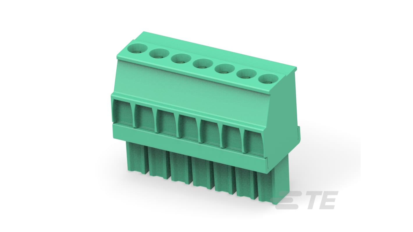 TE Connectivity, 3.5mm Pitch, Buchanan, 7 Way, Vertical, Pluggable Terminal Block, Plug, Board Mount, Plug In
