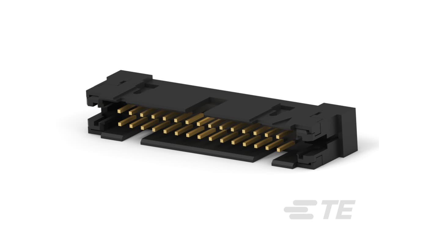 TE Connectivity FPC连接器, 公插, 30p, 2.54mm间距, 电缆安装, 垂直, AMP-LATCH系列