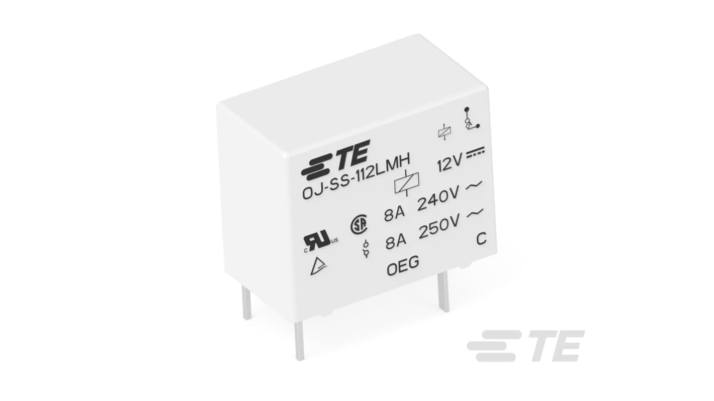 TE Connectivity OEG Series Relay, 12V dc Coil, SPST-NO, 1-Pole, 10A Load