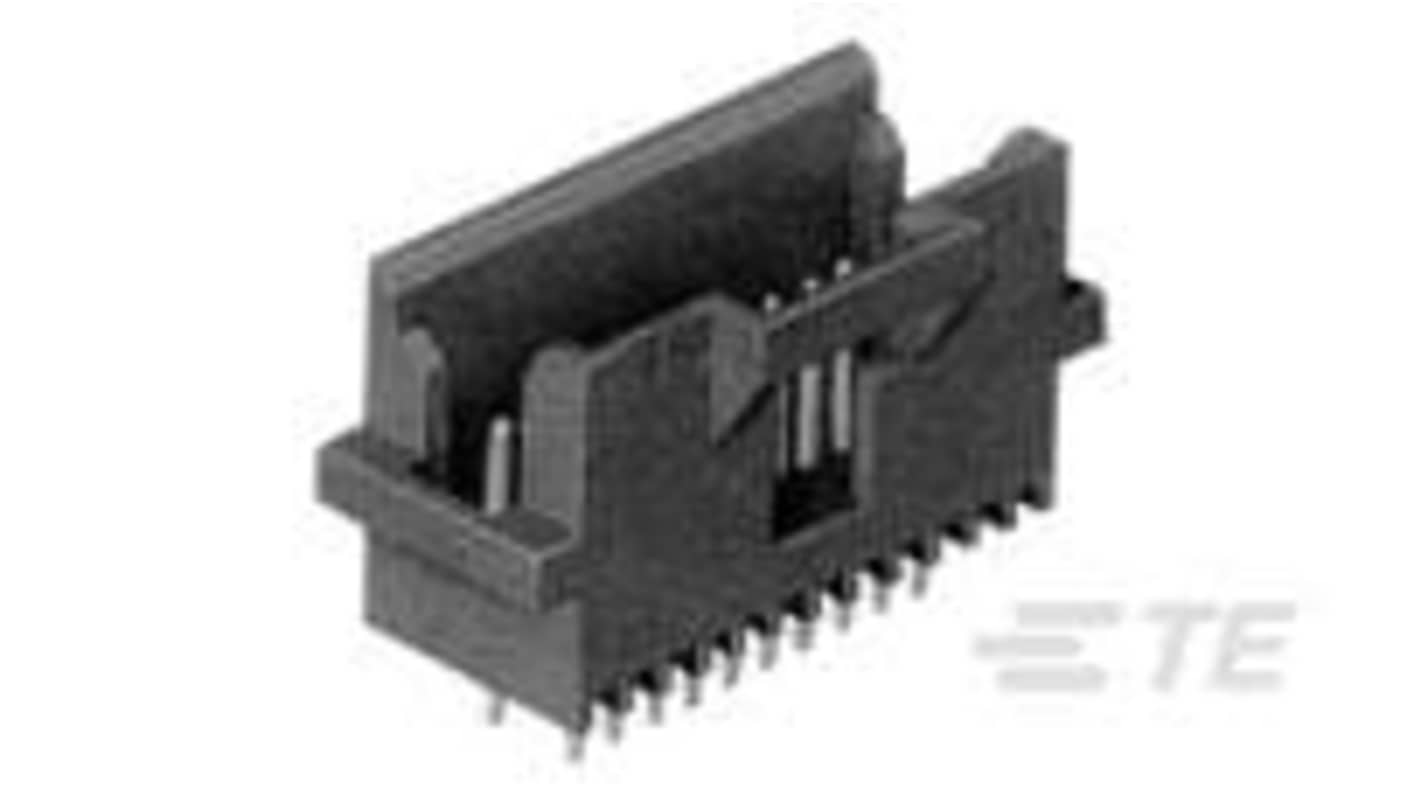 TE Connectivity 5-104 Series Vertical Board Mount PCB Header, 50 Contact(s), 1.27mm Pitch, 2 Row(s), Shrouded