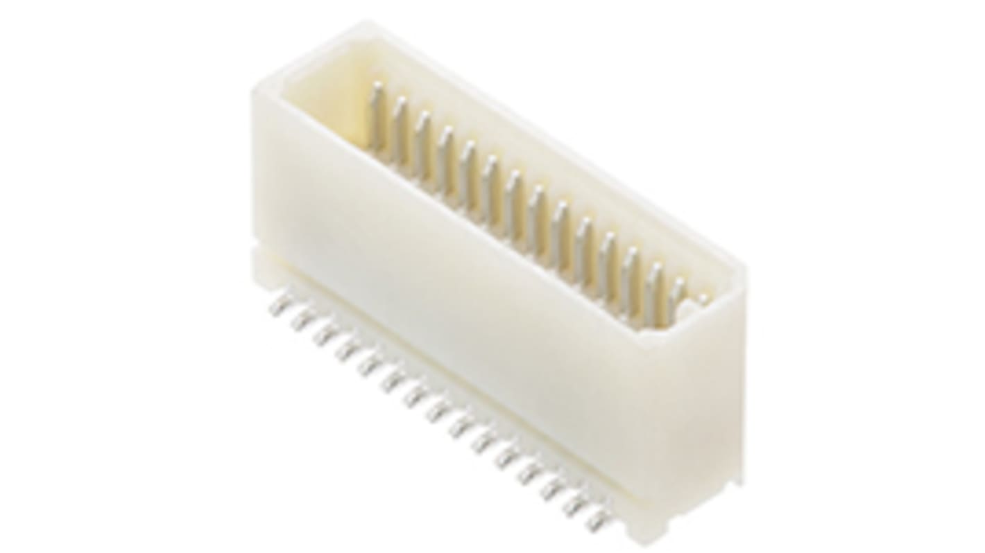 Molex 53353 Series Right Angle Surface Mount PCB Header, 2 Row(s), Shrouded