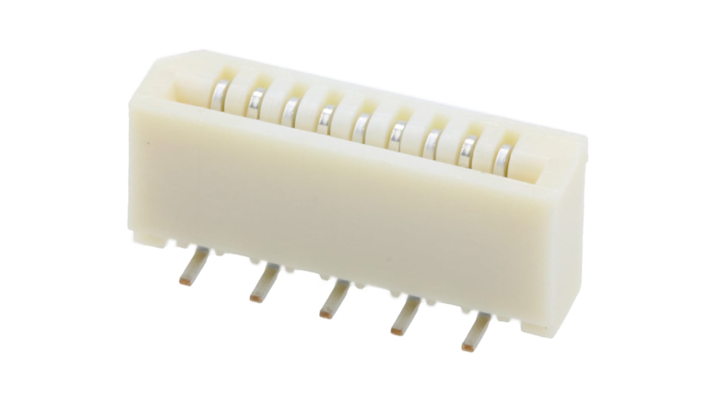 TE Connectivity FPC连接器, 1mm间距, SMT安装, 直角, 52808系列